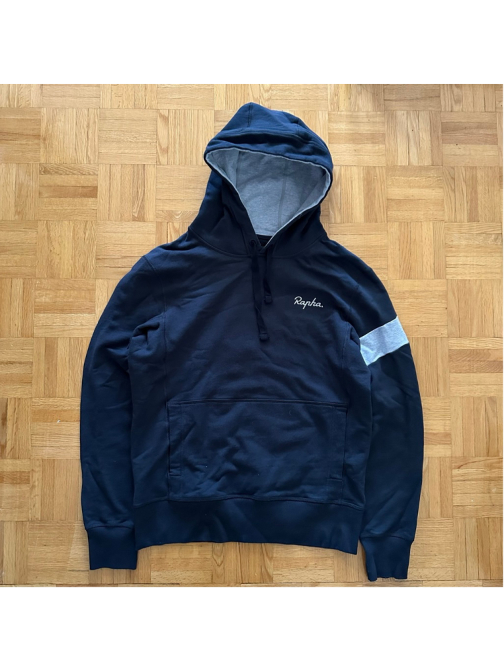 Rapha Trail hoodie sweatshirt Black Gray Size Small